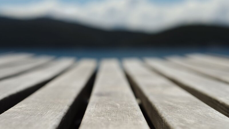 Wooden planks on a dock