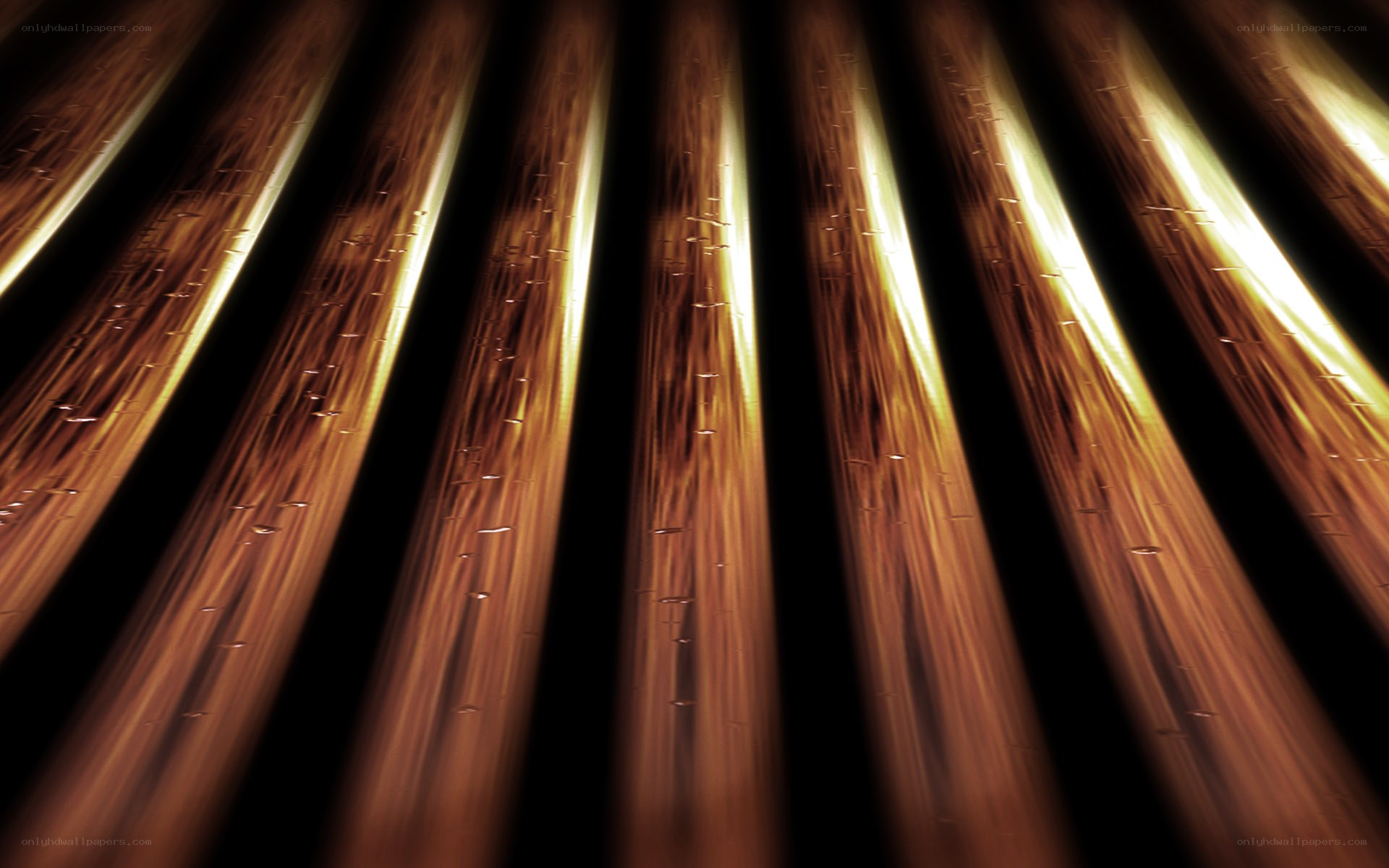 Wooden planks with light beams