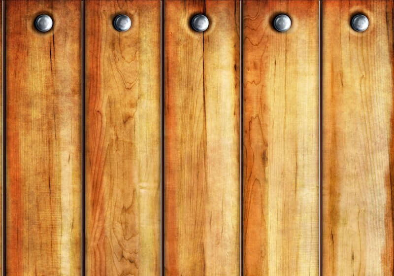 Wooden Planks with Metal Fasteners