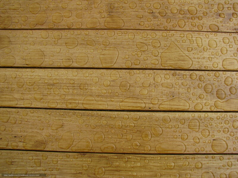 Wooden Planks with Water Droplets — Brown, Calm