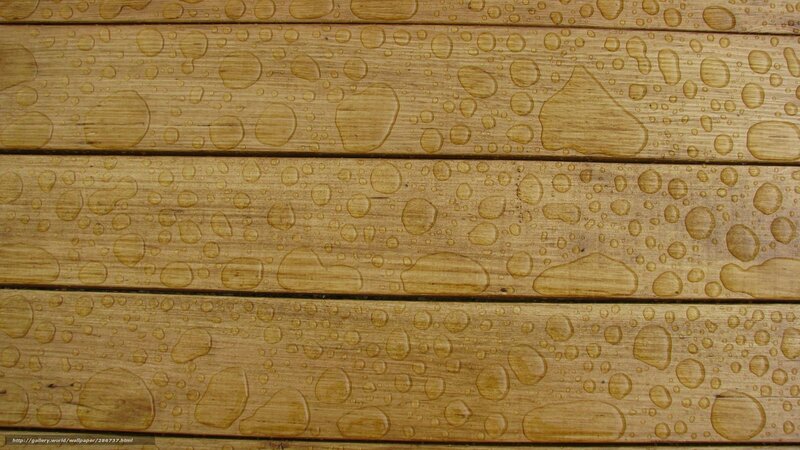 Wooden Planks with Water Droplets — Brown