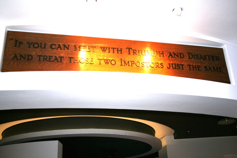 Wooden plaque with quote