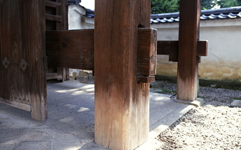 wooden post structure
