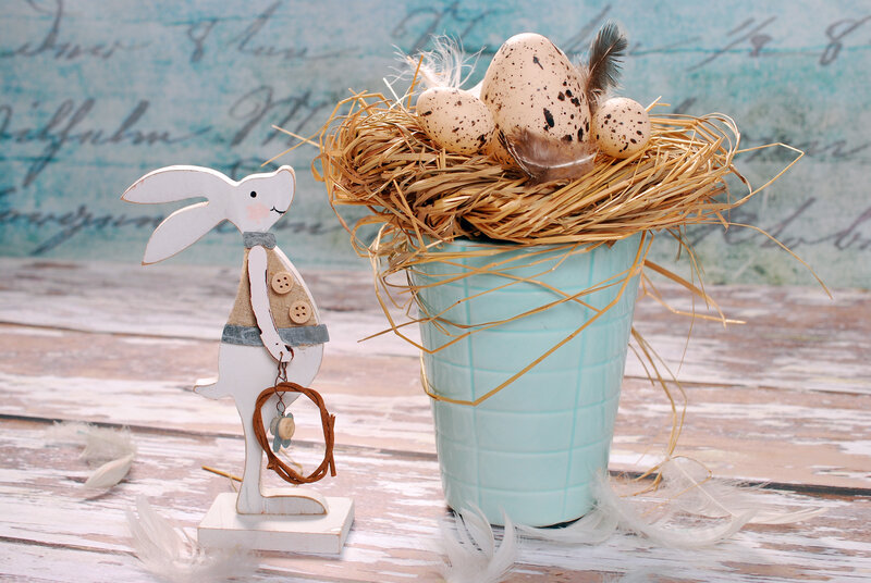 Wooden Rabbit Figurine