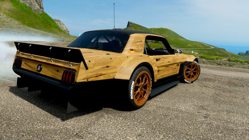 Wooden Race Car — Brown
