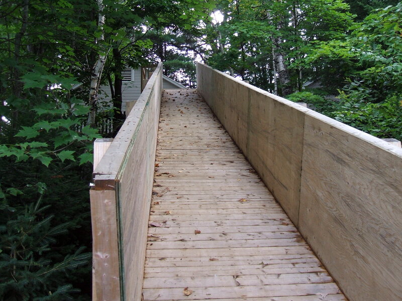 Wooden Ramp in Forest