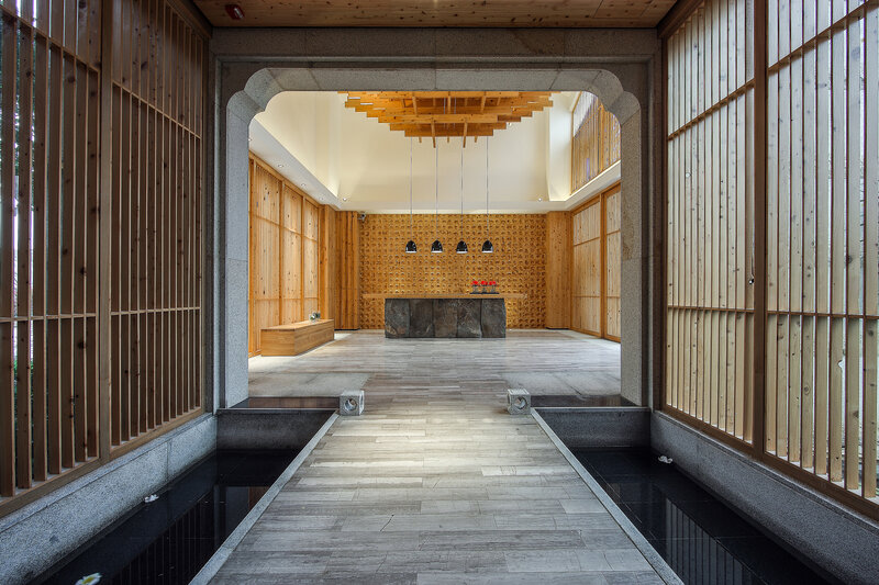 Wooden Reception Area