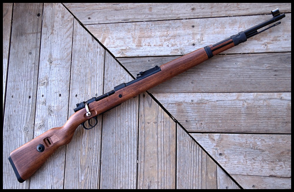 wooden rifle on deck