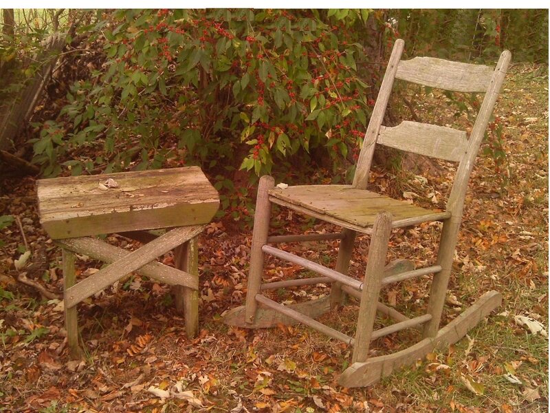 Wooden Rocking Chair — Brown