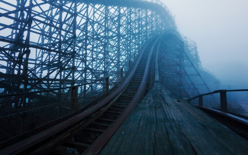 Wooden Roller Coaster — Blue
