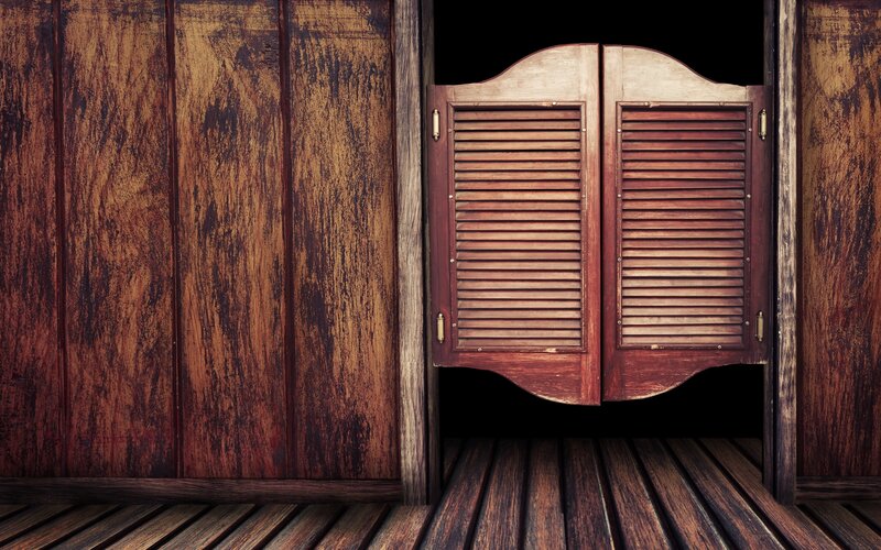Wooden Saloon Doors — Brown