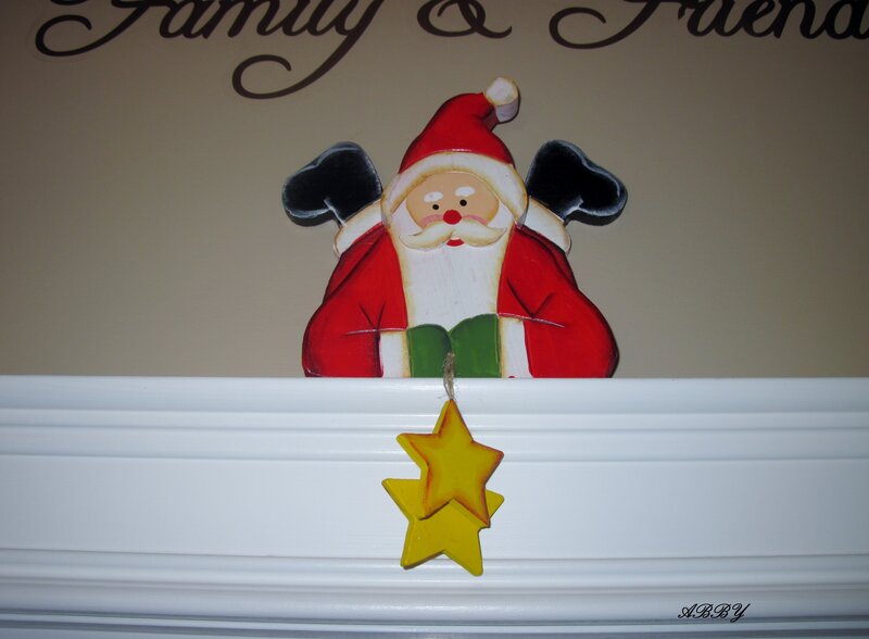 Wooden Santa Decoration