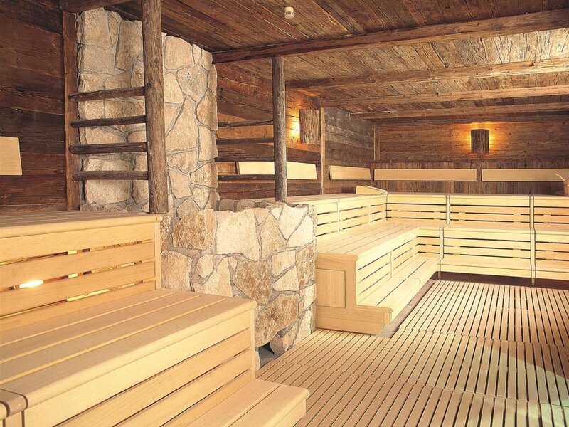 Wooden sauna interior