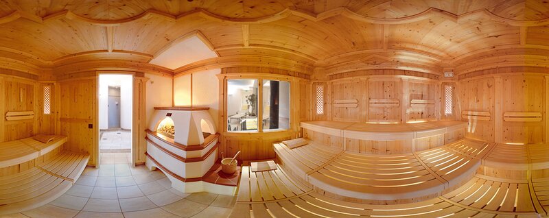 Wooden Sauna Interior — Brown, Calm, Photograph, Benches