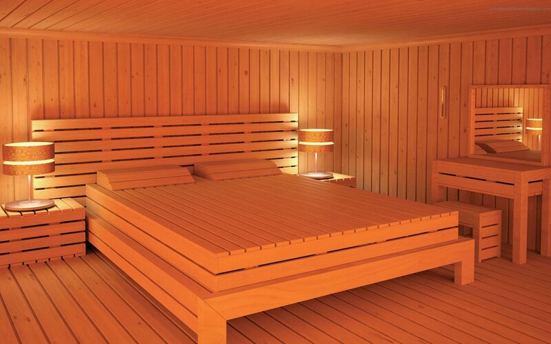 Wooden Sauna Room