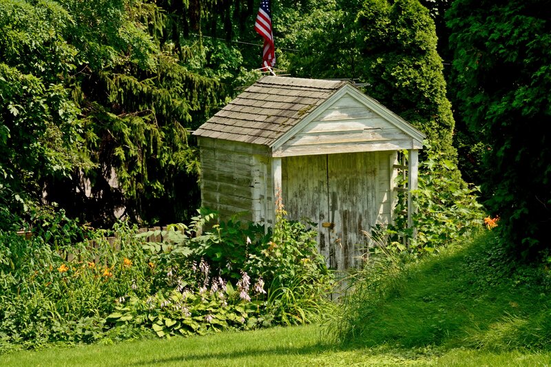 Wooden Shed in Garden