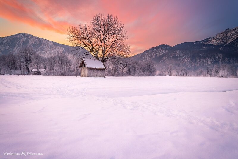 Wooden Shed in Snow — White, Serene