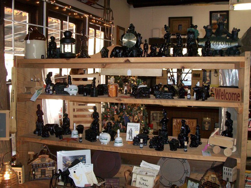 Wooden Shelves with Figurines