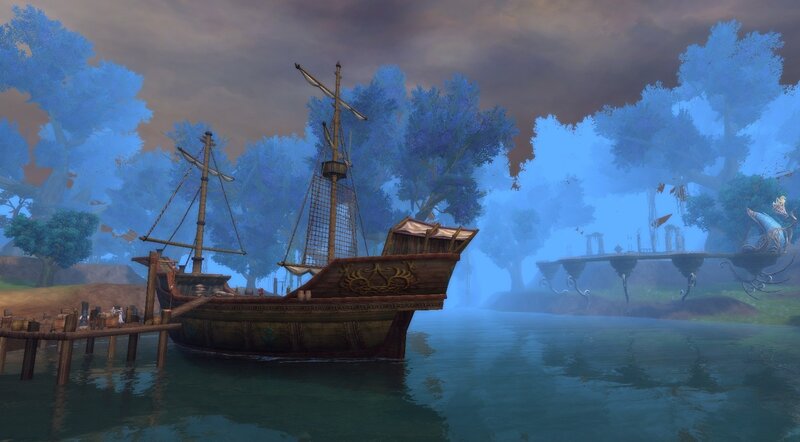 Wooden Ship in Water