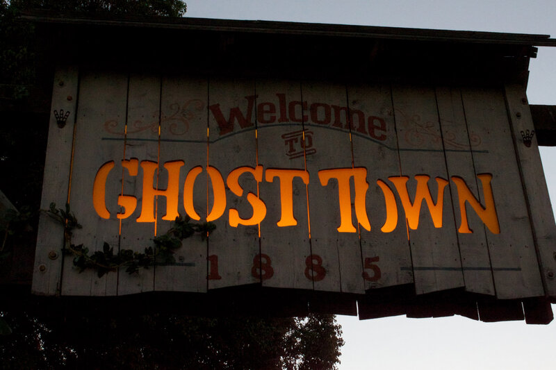 Wooden Sign at Dusk