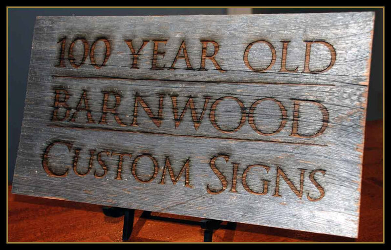 Wooden Sign on Stand — Gray