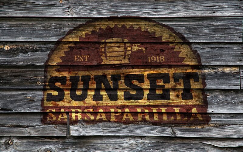 Wooden Sign on Wall — Brown