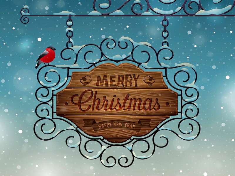 Wooden Sign with Bird