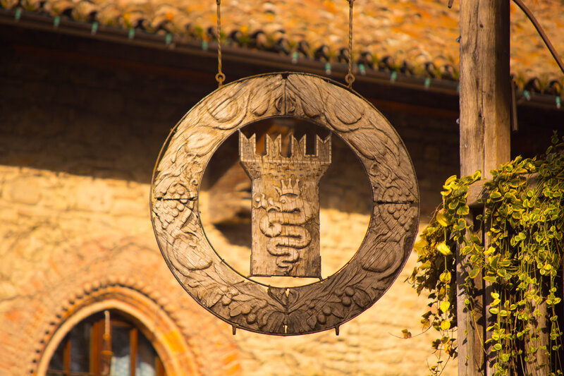 Wooden Sign with Crest