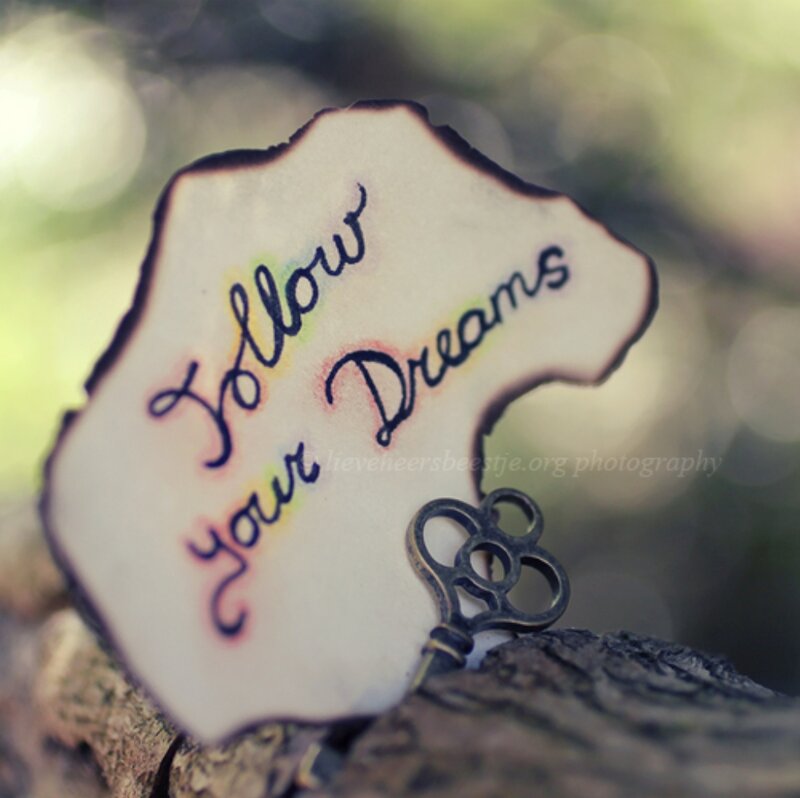 Wooden Sign with Key
