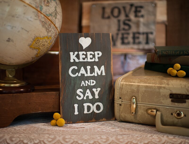 Wooden Sign with Text — Brown, Cozy