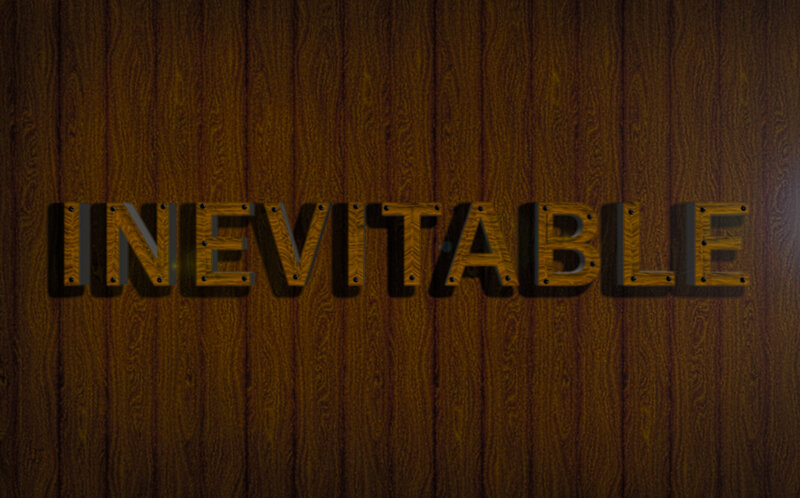 Wooden Sign with Text — Brown, Dark