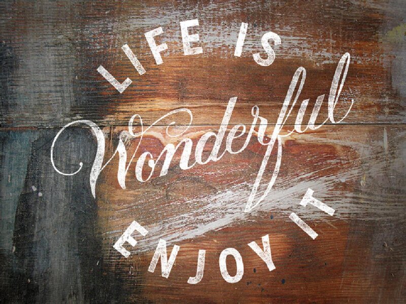 Wooden Sign with Text — Brown, Inspirational