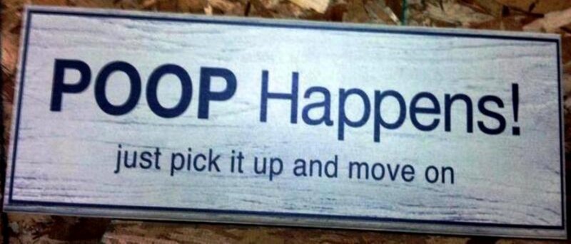 Wooden Sign with Text — White, Humorous