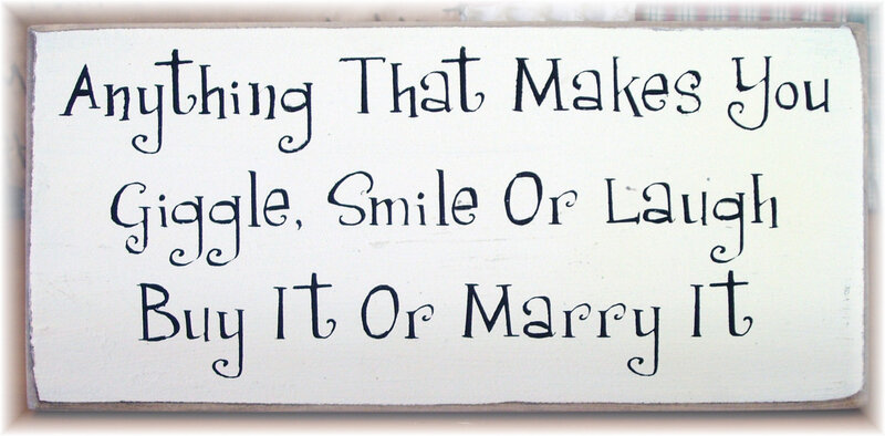 Wooden Sign with Text — White