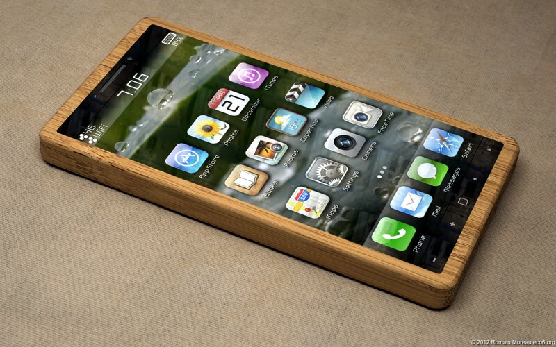 wooden smartphone concept