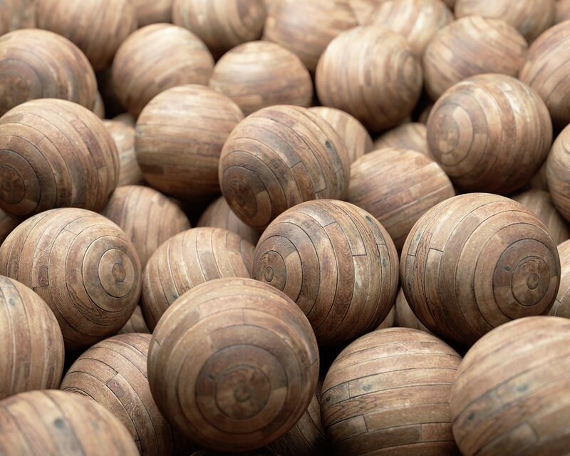wooden spheres collection
