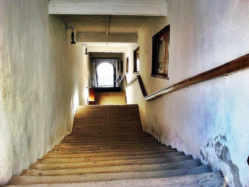 Wooden Staircase Interior — Brown, Dramatic