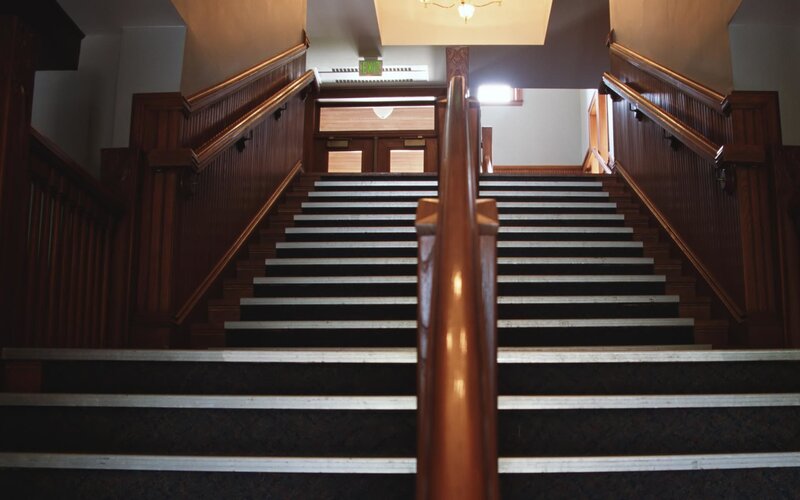Wooden Staircase Interior — Brown