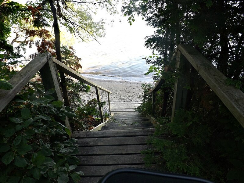 Wooden Stairs to Beach — Green