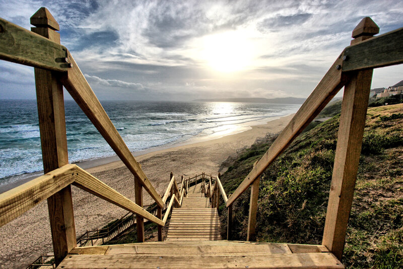 Wooden Stairs to Beach