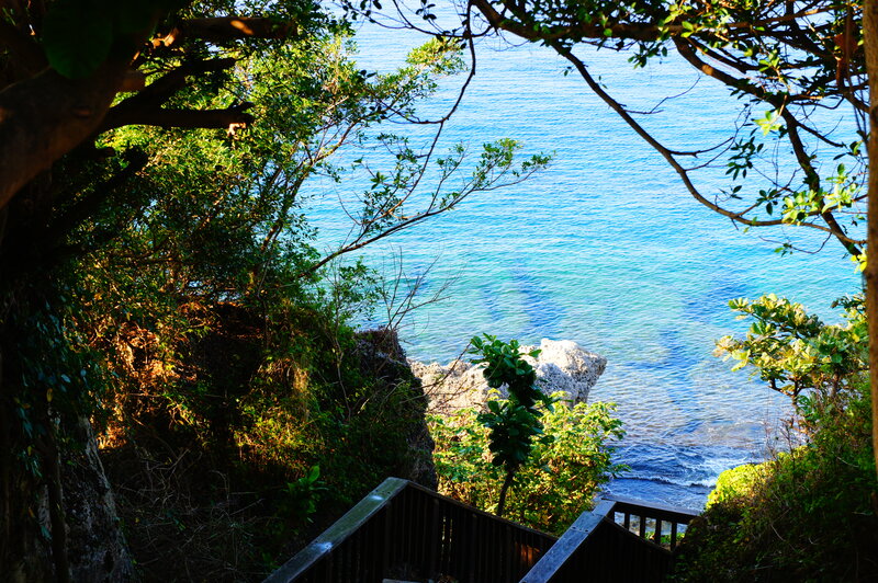 Wooden Stairs to Ocean