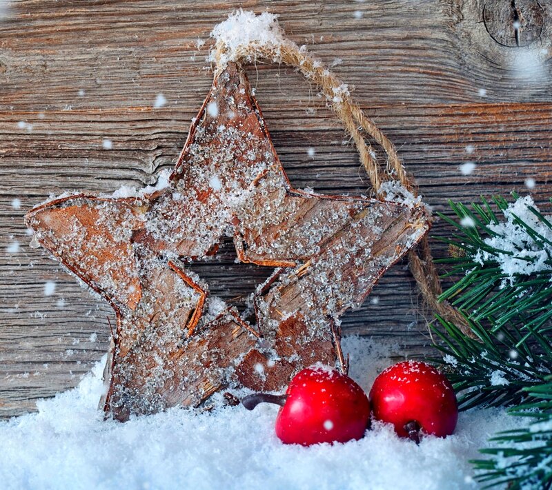Wooden Star Ornament — Brown