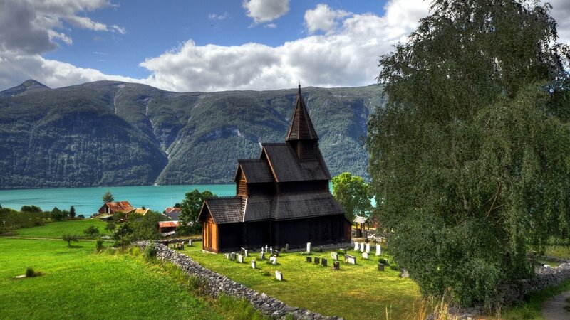 Wooden Stave Church — Green