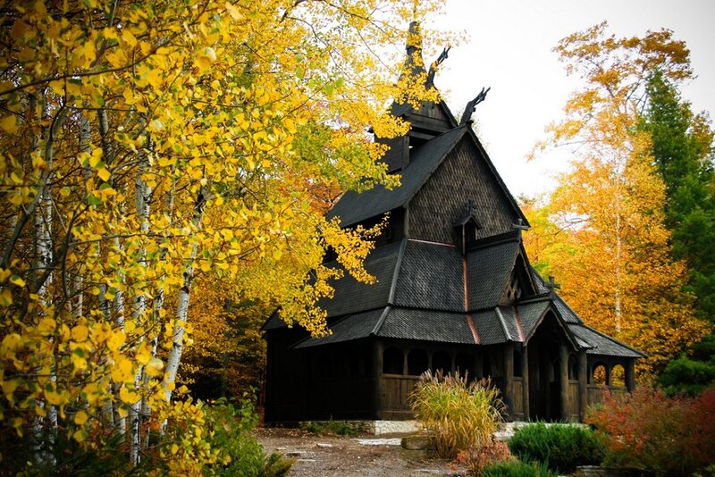 Wooden Stave Church — Yellow