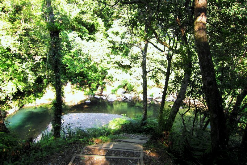 Wooden Steps to River