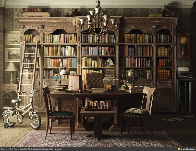 Wooden Study Room