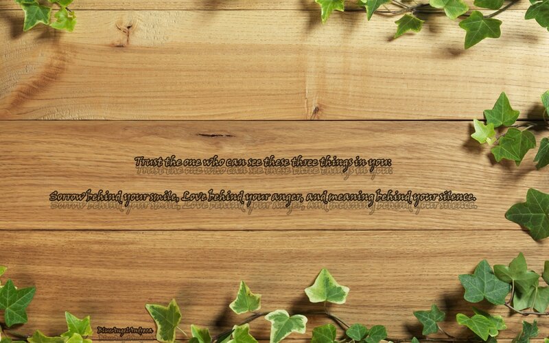Wooden Surface with Ivy