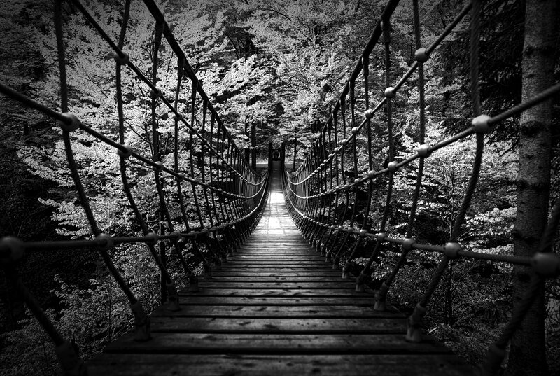 Wooden Suspension Bridge — Black