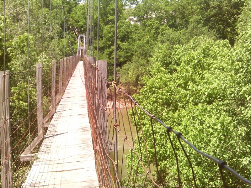 Wooden Suspension Bridge — Green
