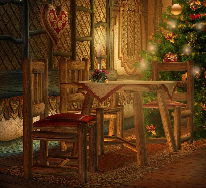 Wooden Table and Chairs — Brown, Cozy